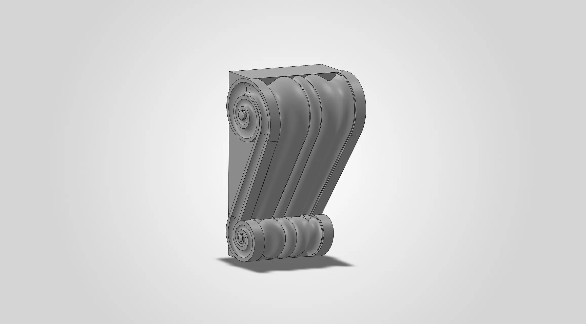 CAD model of a custom architectural corbel