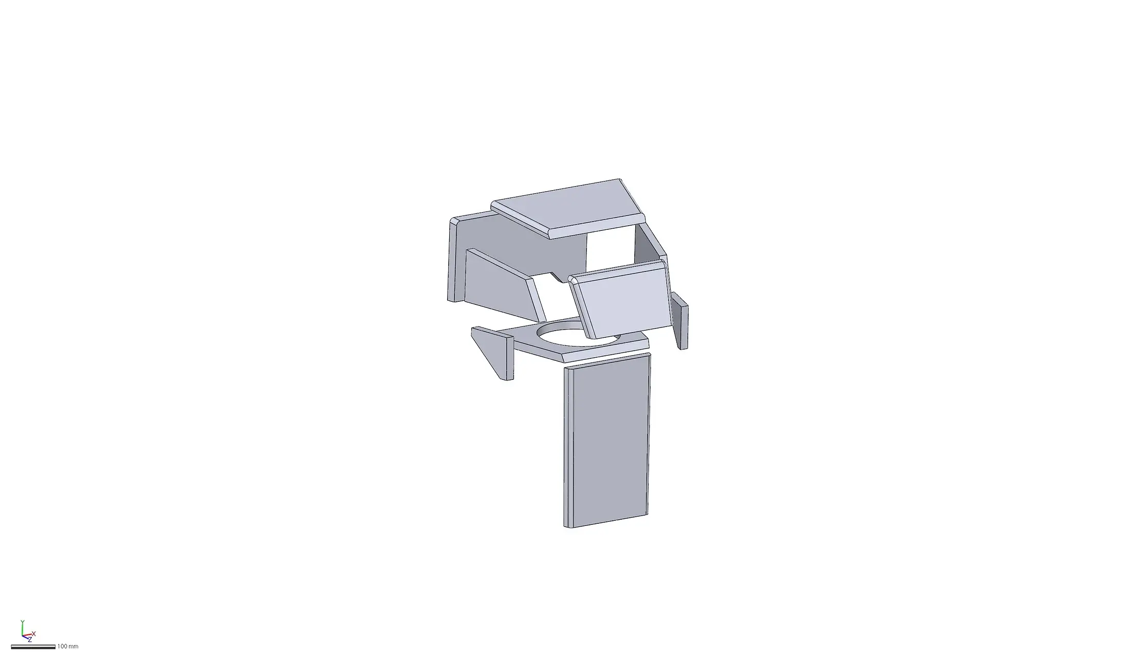 custom subwoofer box, exploded view