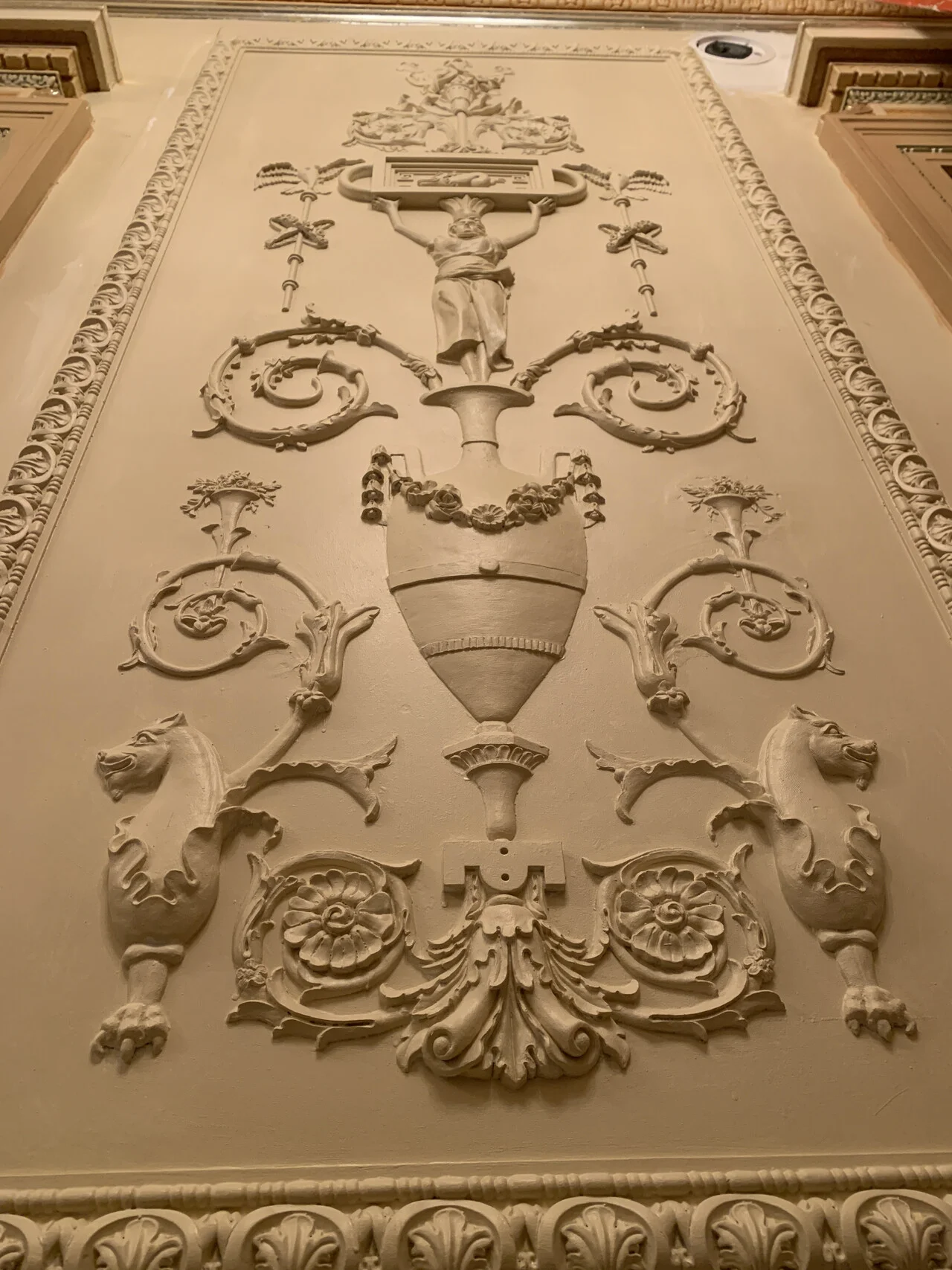 James Earl Jones Theater ornamental plaster panel